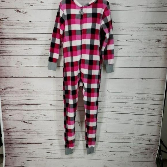 Pj Couture Plaid small 1 pc fleece pink‎ Pajamas - Picture 1 of 7